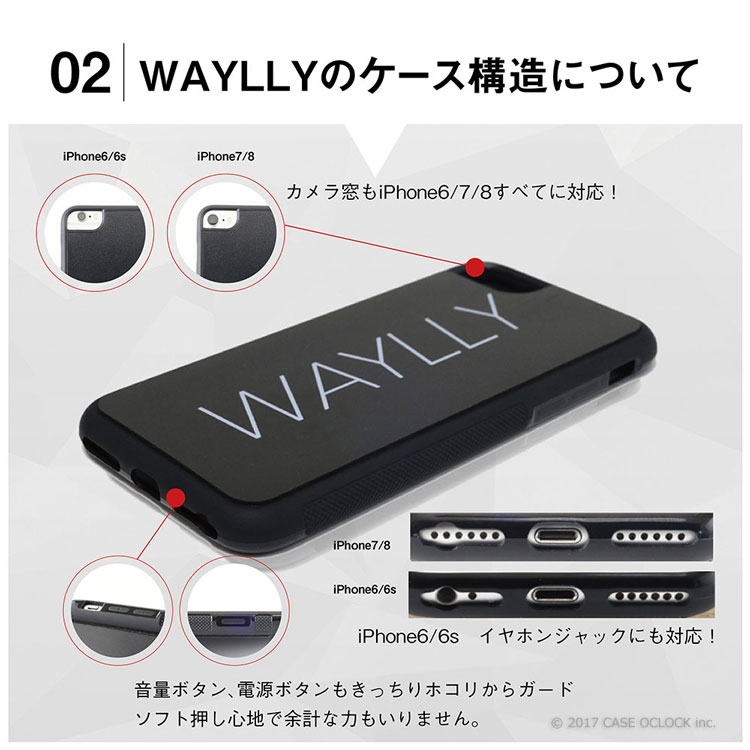 iPhone X専用WAYLLY(ウェイリー)コラボJORIART  I HATE WALKSディティール画像2